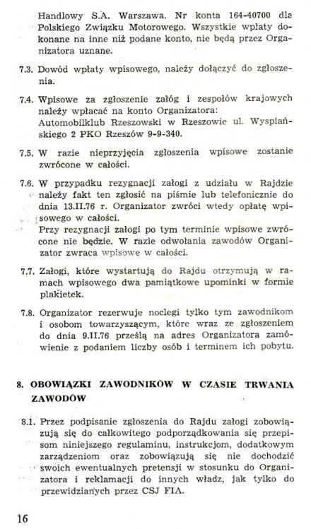 Rajd Stomil - 1976r